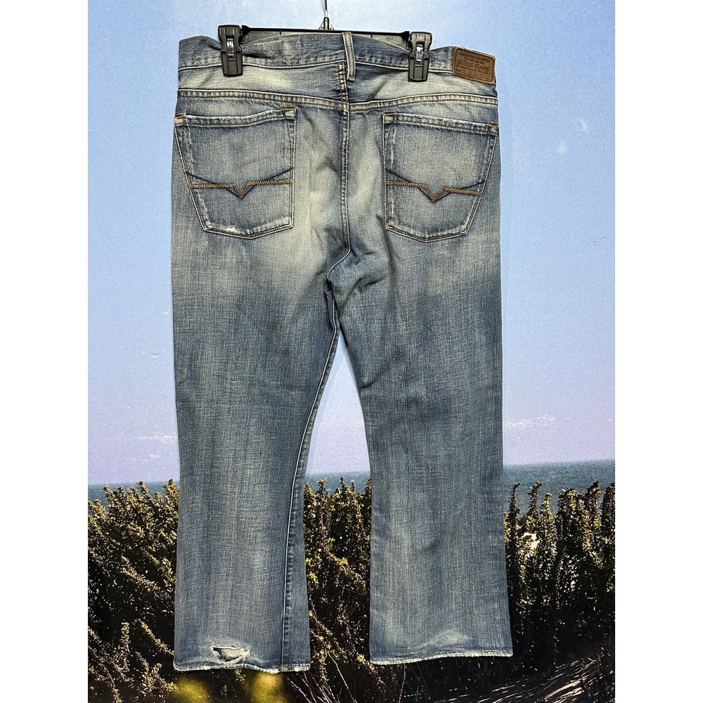 Vintage Guess Jeans 36 x 30 Light Blue Baggy‎ Wide Leg - Picture 3 of 8